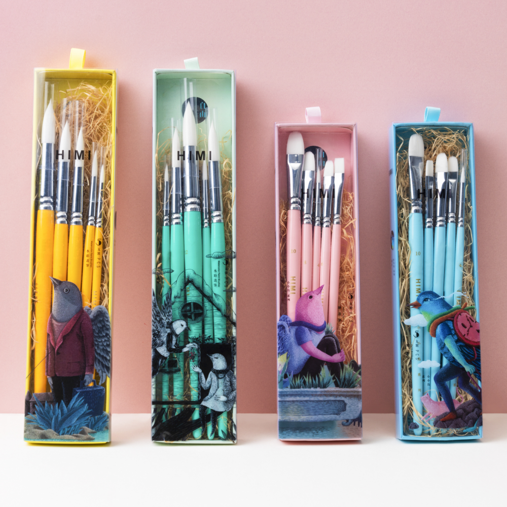 Набор кистей для рисования "Himi Miya Little Bird", синтетика, 5 шт - 8