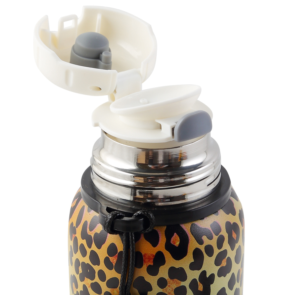 Термос "Леопард", 600 мл, желтый, черный - 3