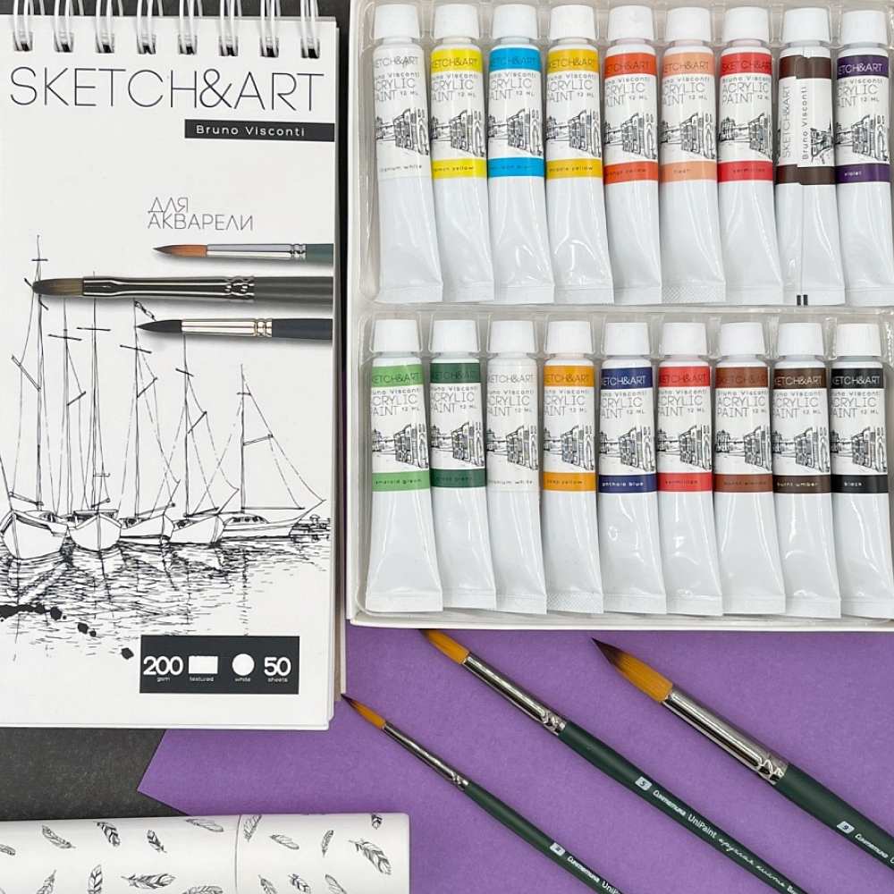 Скетчбук "Sketch&Art", 18.5х25 см, 200 г/м2, 50 листов, на спирали  - 5