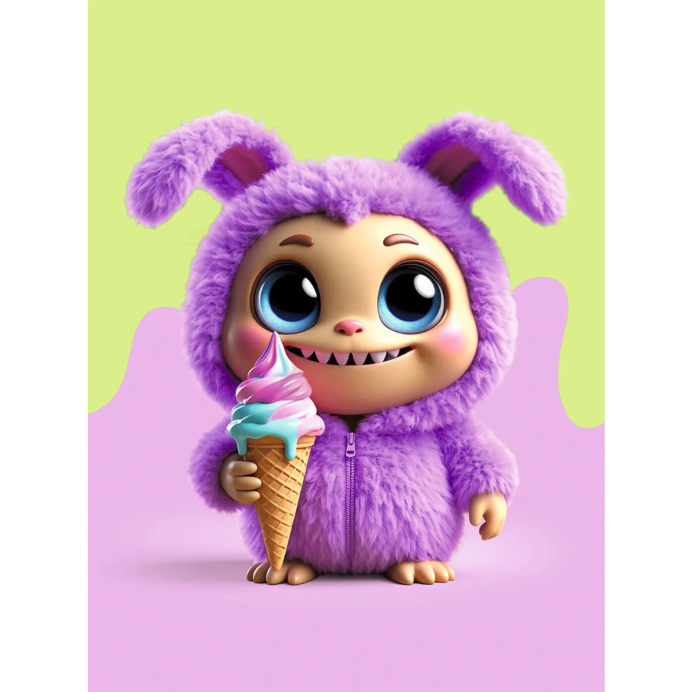 Блокнот "Улыбашки.1", A6, 60 листов, клетка, зеленый, фиолетовый