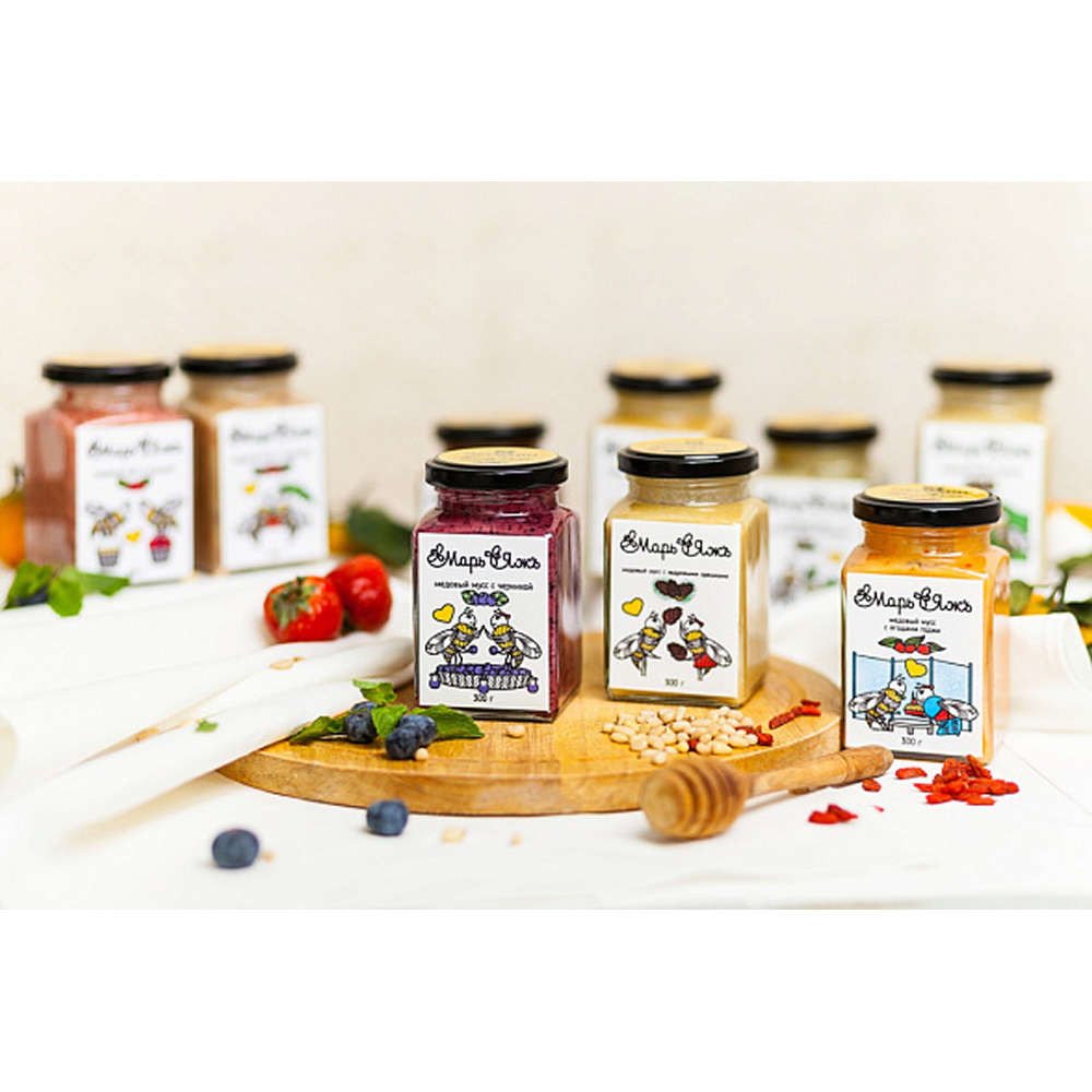 Медовый мусс "МарьЯжъ" с плодами рожкового дерева, 300 гр - 4