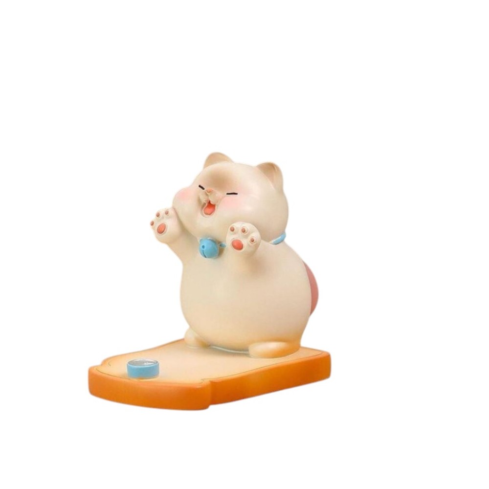 Подставка для телефона декоративная "Sleepy cat", пластик, белый - 3