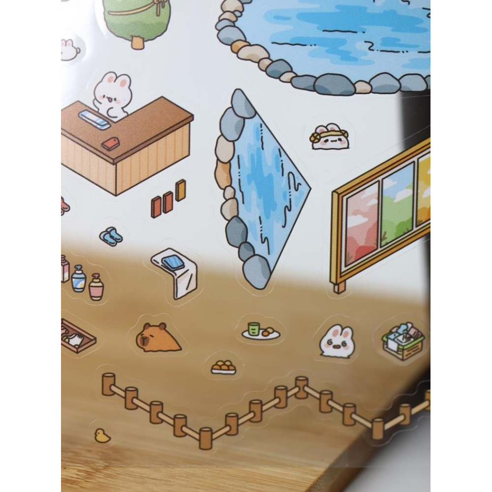 Набор наклеек "Румбокс. Аквапарк" с пинцетом, разноцветный - 2