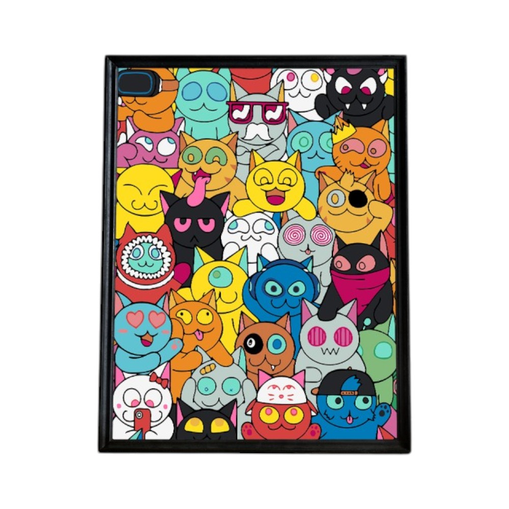 Картина по номерам "Граффити коты"