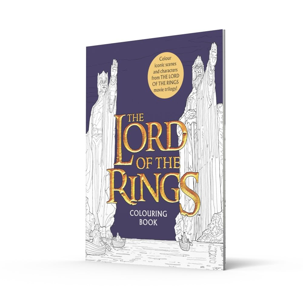 Раскраска на английском языке "J. R. R. Tolkien. Lord of the rings movie trilogy colouring book"