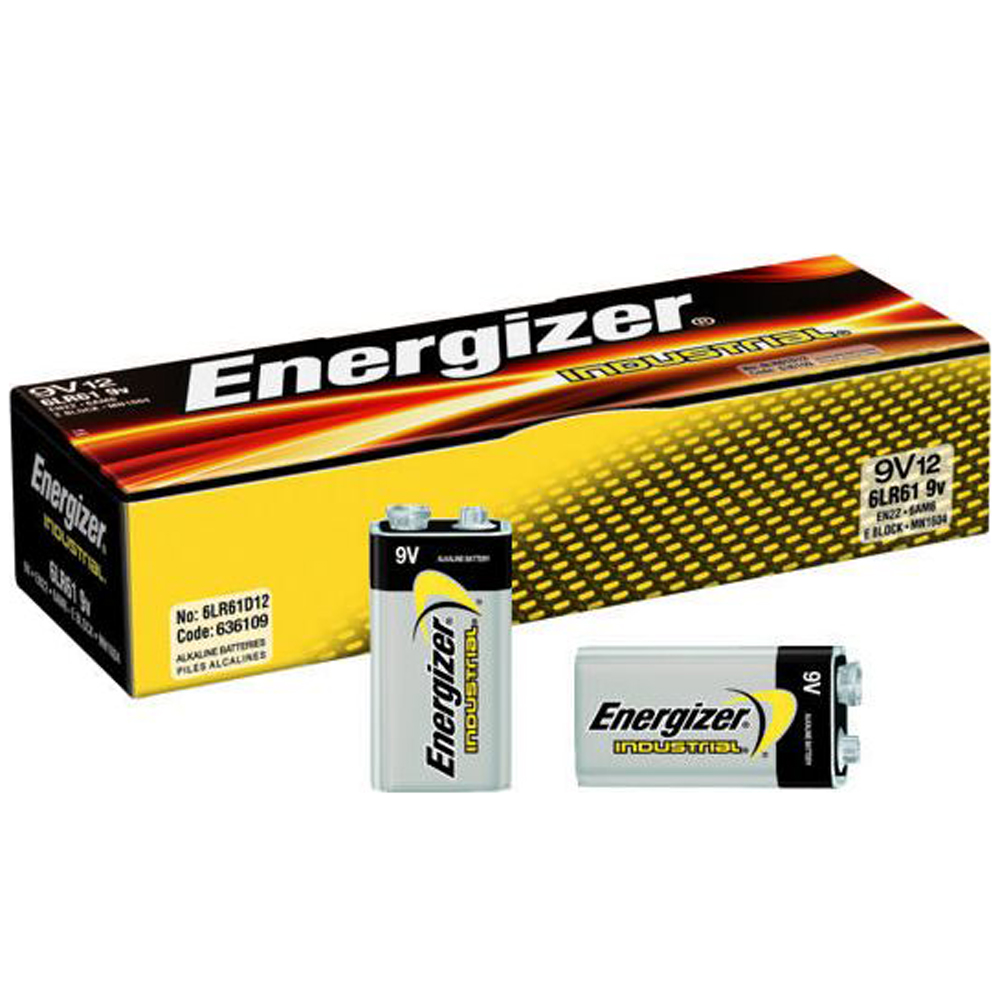 Батарейки алкалиновые Energizer Industrial "9 V 6LR61", 1 шт.