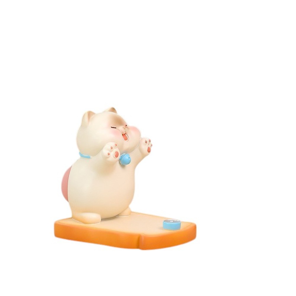 Подставка для телефона декоративная "Sleepy cat", пластик, белый