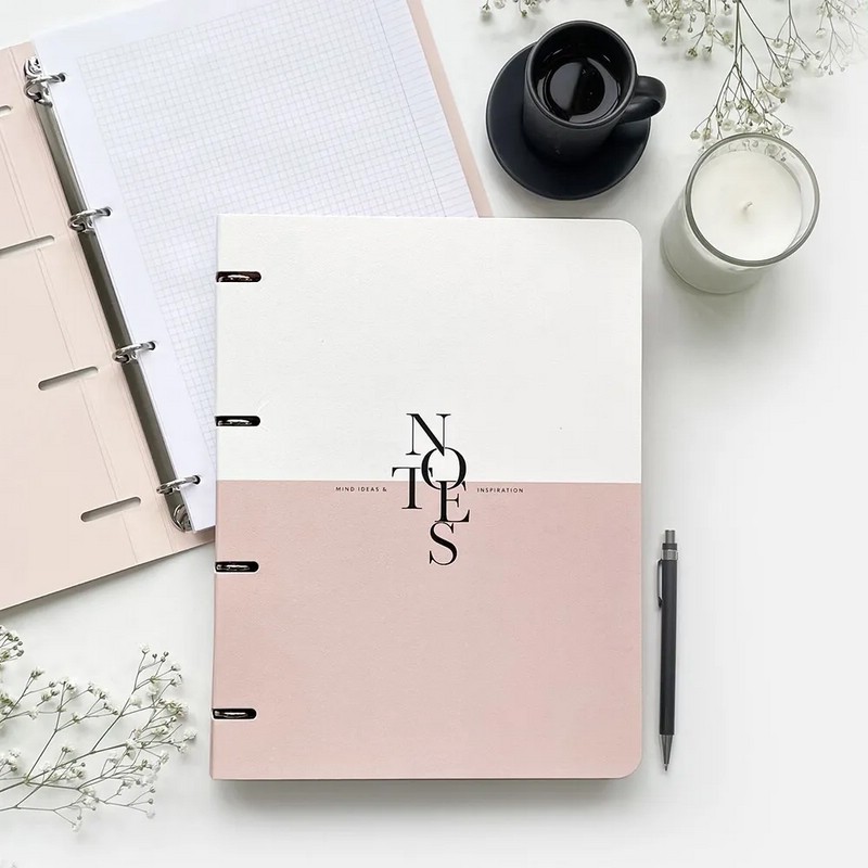 Тетрадь на кольцах Be Smart "Notes", A4, клетка, розовый - 3