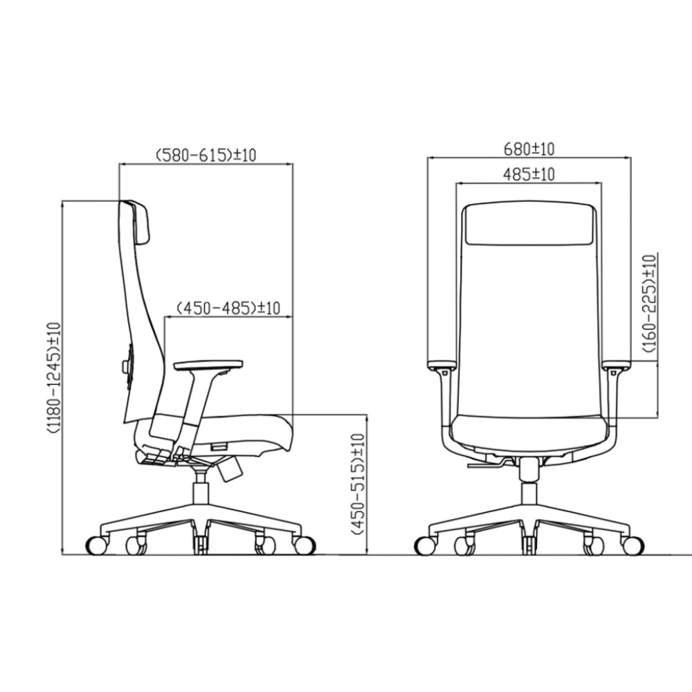Кресло компьютерное SitZone CH-366A, натуральная кожа, алюминий, коричневый - 6