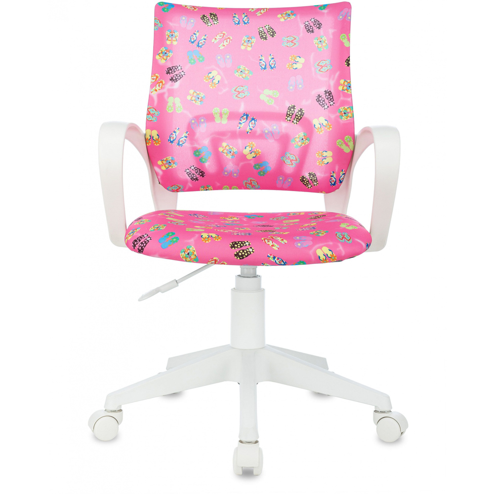 Кресло детское Бюрократ BUROKIDS 1W, ткань, пластик, розовые сланцы
