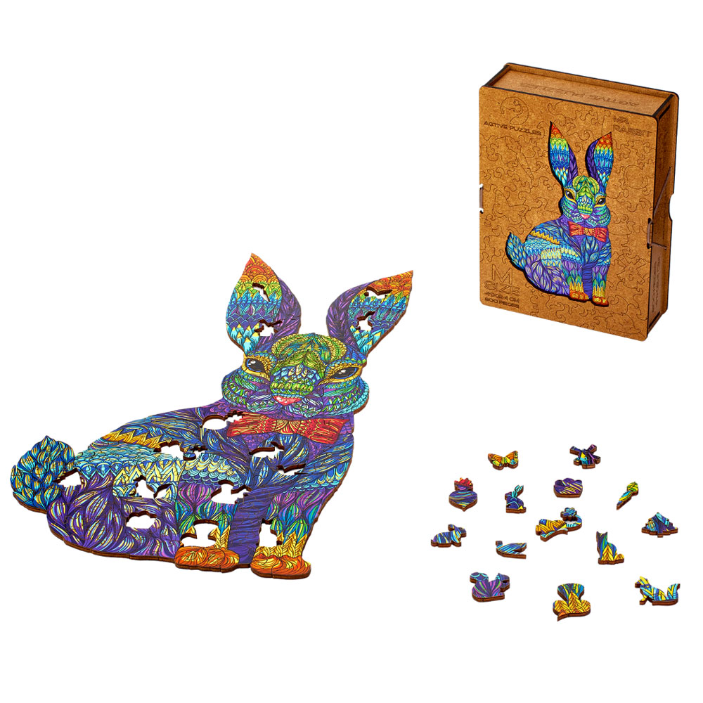 Пазл "Мистер кролик многоцветный" - 3