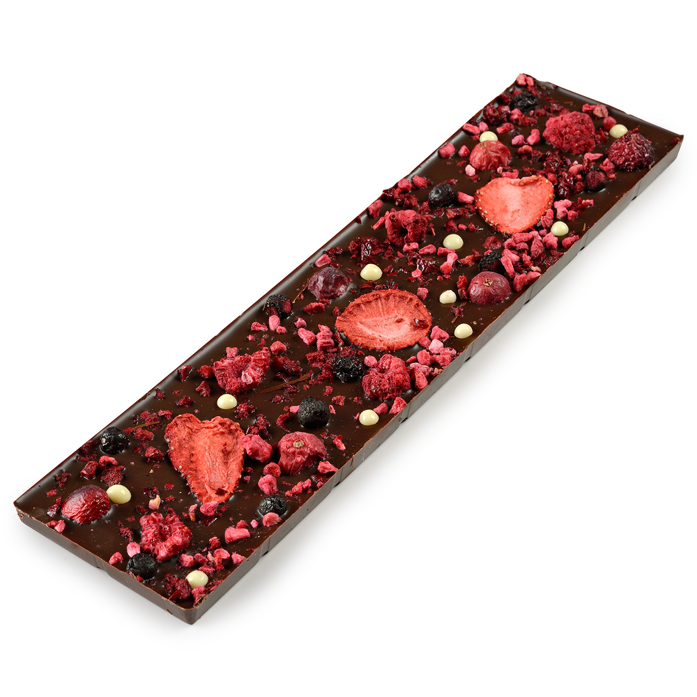 Шоколад темный "Vervalli. Малина, клубника, клюква", 110 гр. - 4