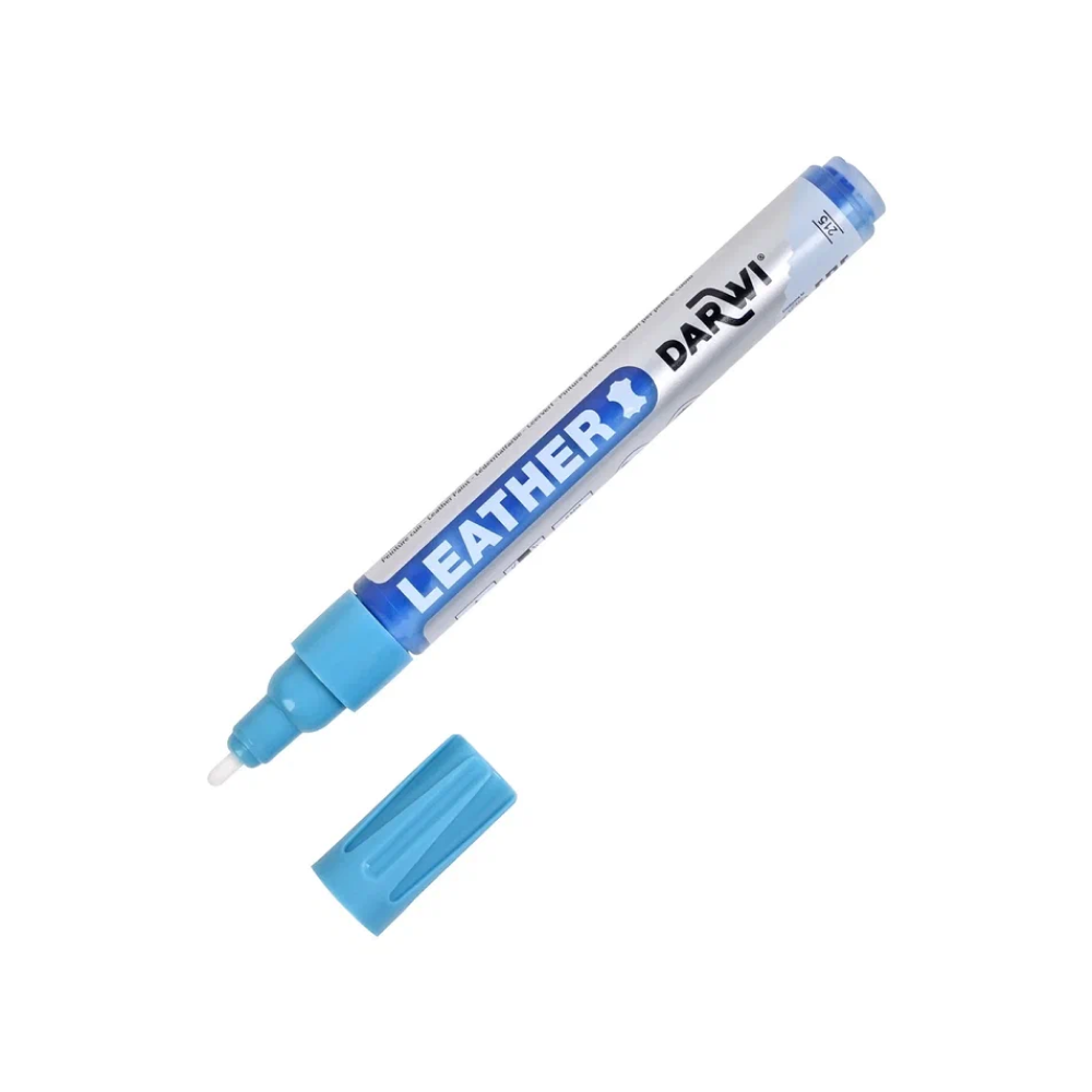 Маркер акриловый для кожи "Darwi", 2 мм, светло-синий