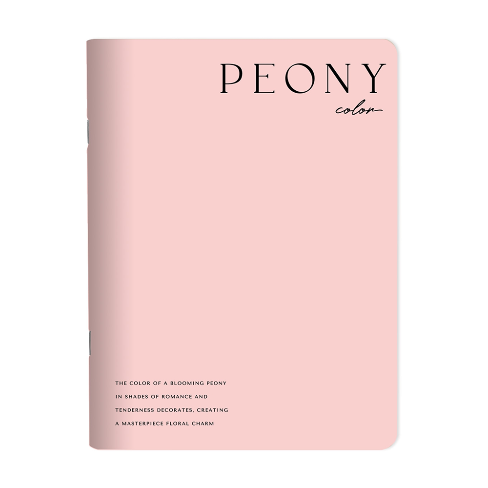 Тетрадь "Peony", A5+, 48 листов, клетка, скоба сбоку, розовый