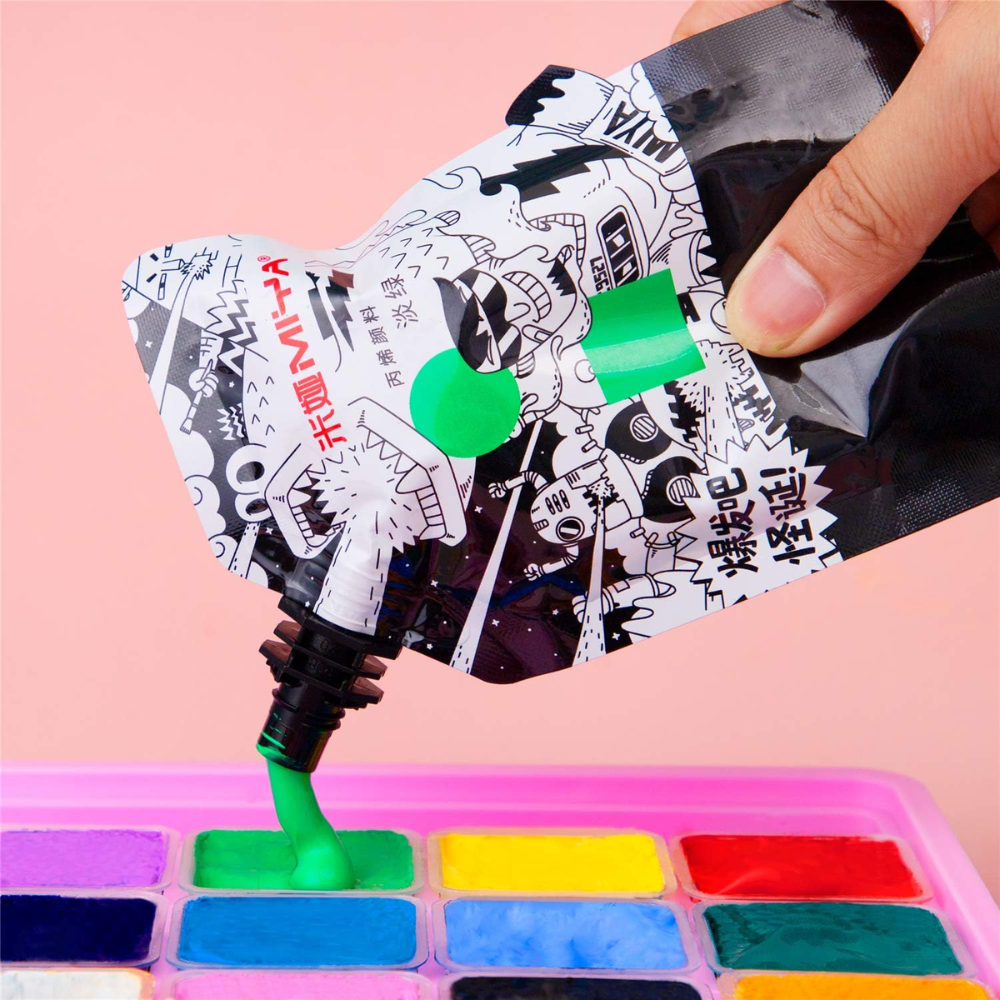 Краски акриловые "Himi Miya", 005 бледно-зеленый, 100 мл, дой-пак