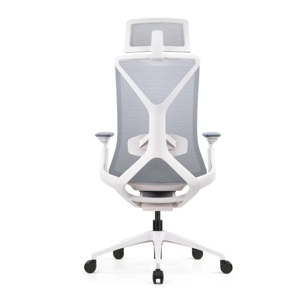 Кресло для руководителя SitZone E-YR-001A-P1-WH сетка/ткань, серый - 5