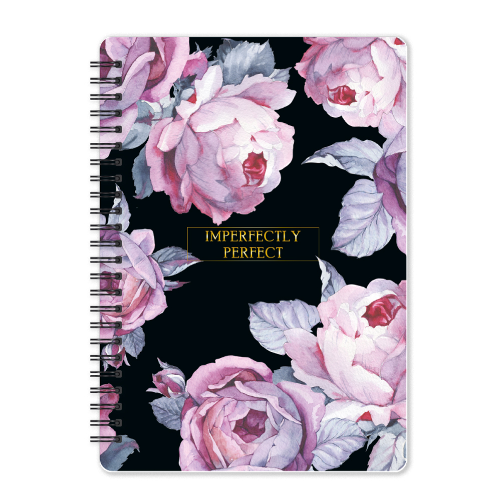 Тетрадь "Bloom цветы", А5, 120 листов, клетка, черный