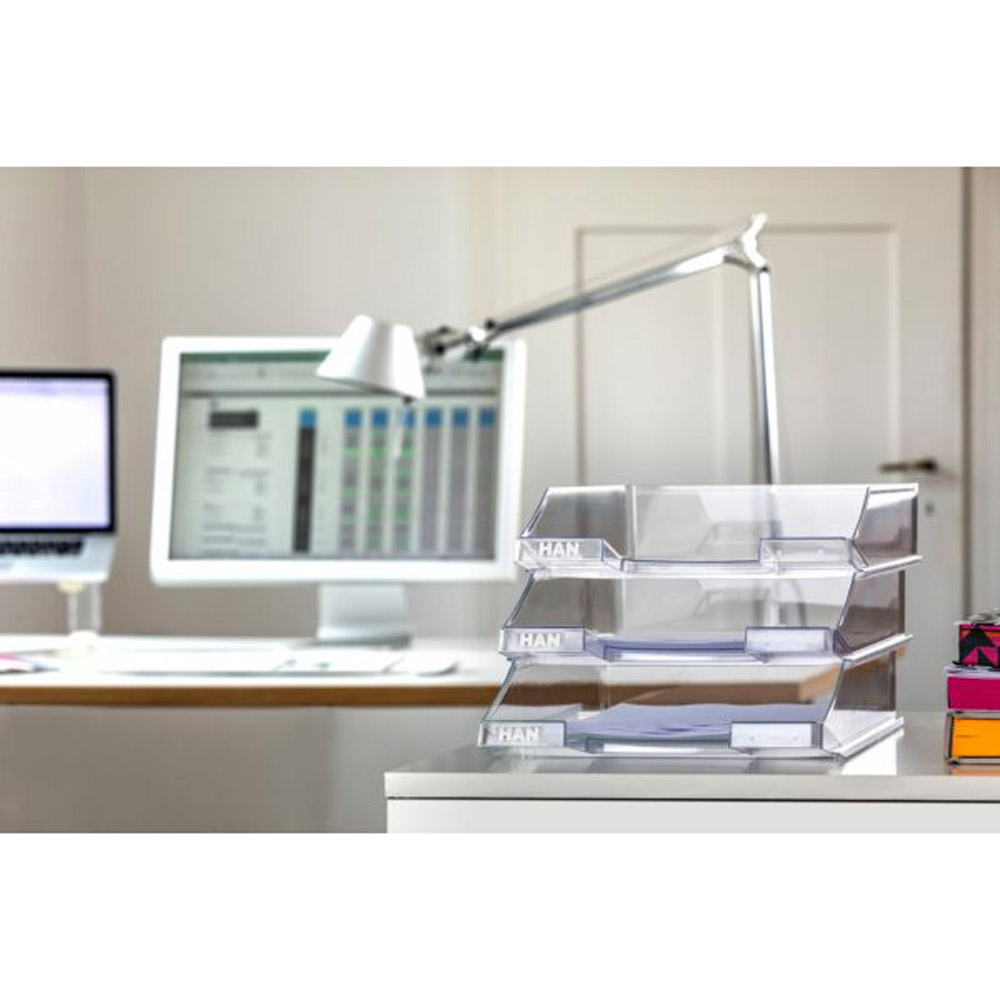 Модуль для бумаги горизонтальный "Han", прозрачный - 3