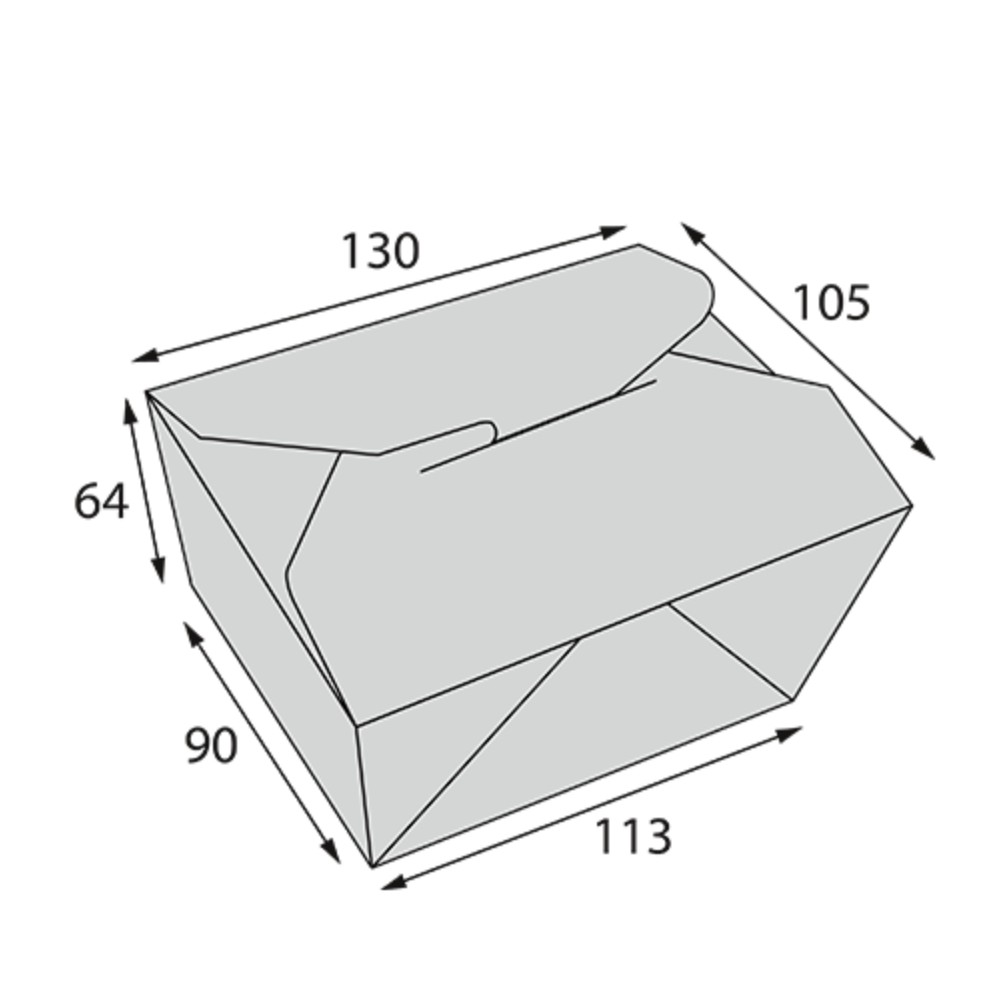 Контейнер бумажный 600 мл, 130/113х105/90х64, 50 шт/упак, крафт - 4