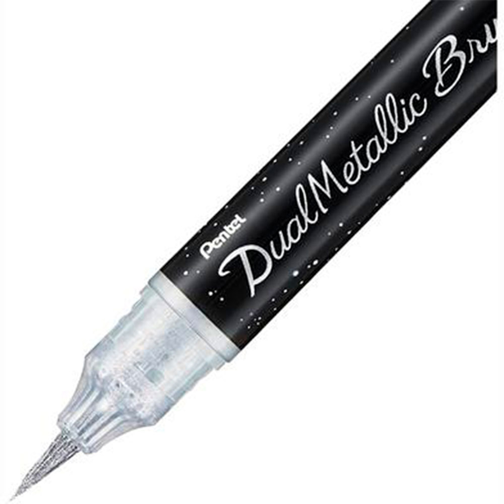 Маркер-кисть "Dual Metallic Brush", серебристый металлик