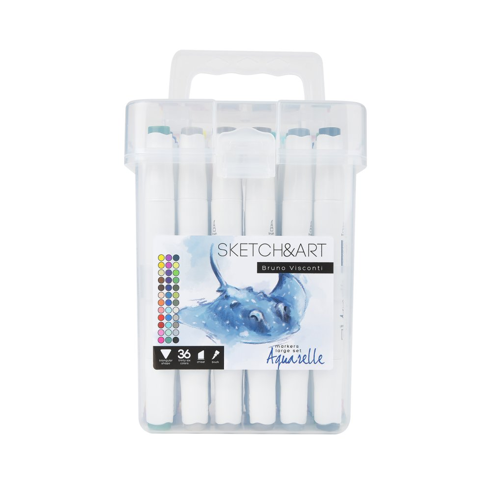 Маркеры художественные для скетчинга "Sketch&Art", акварельные, набор, 36 цветов