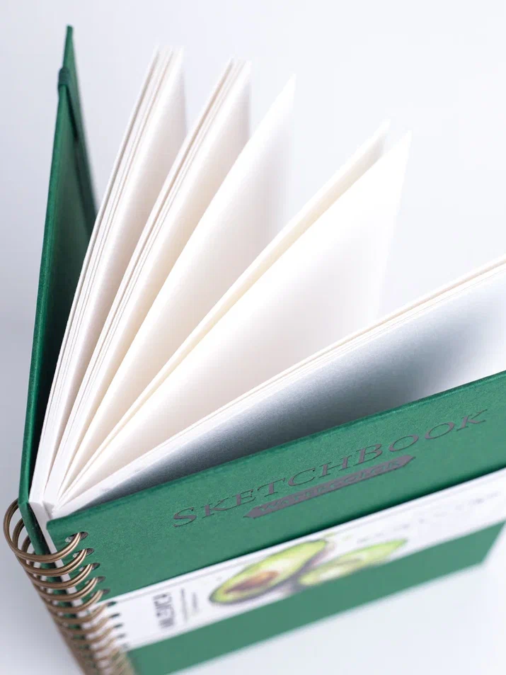 Скетчбук для акварели "Малевичъ", 15x20 см, 300 г/м2, 20 листов, зеленый - 5