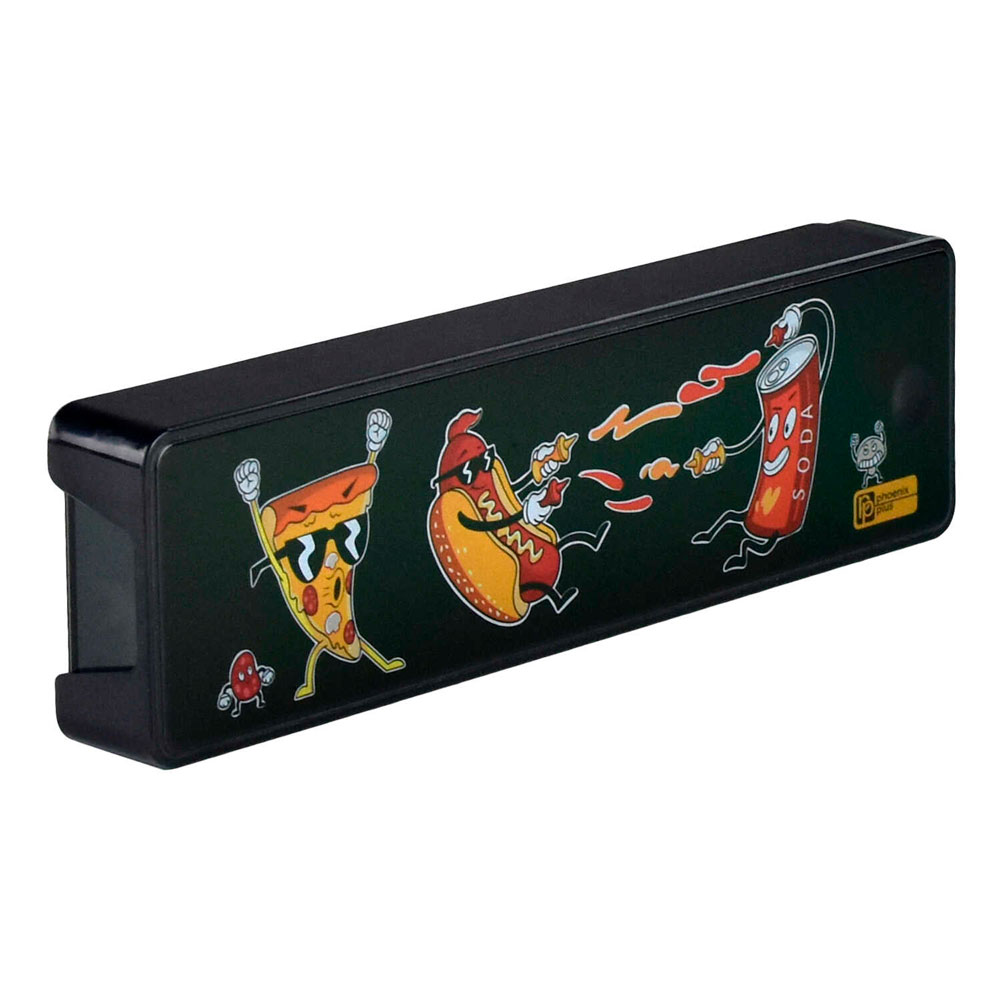 Пенал "Фуд-файт", 1 отделение, черный