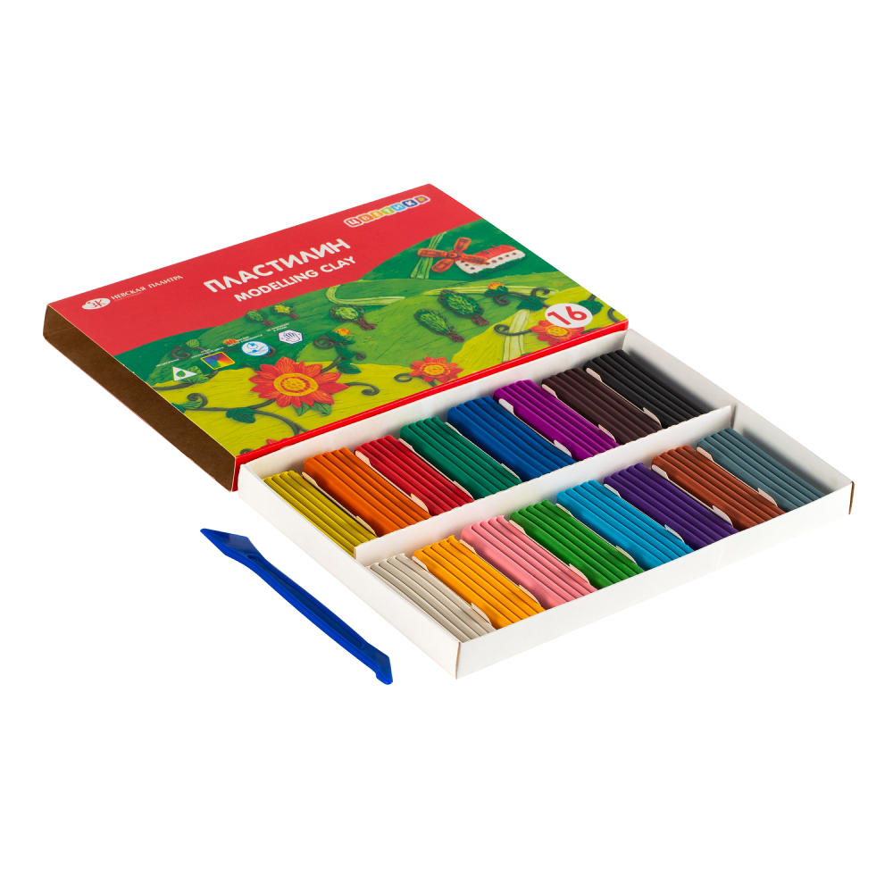 Пластилин "Цветик",16 цветов - 4