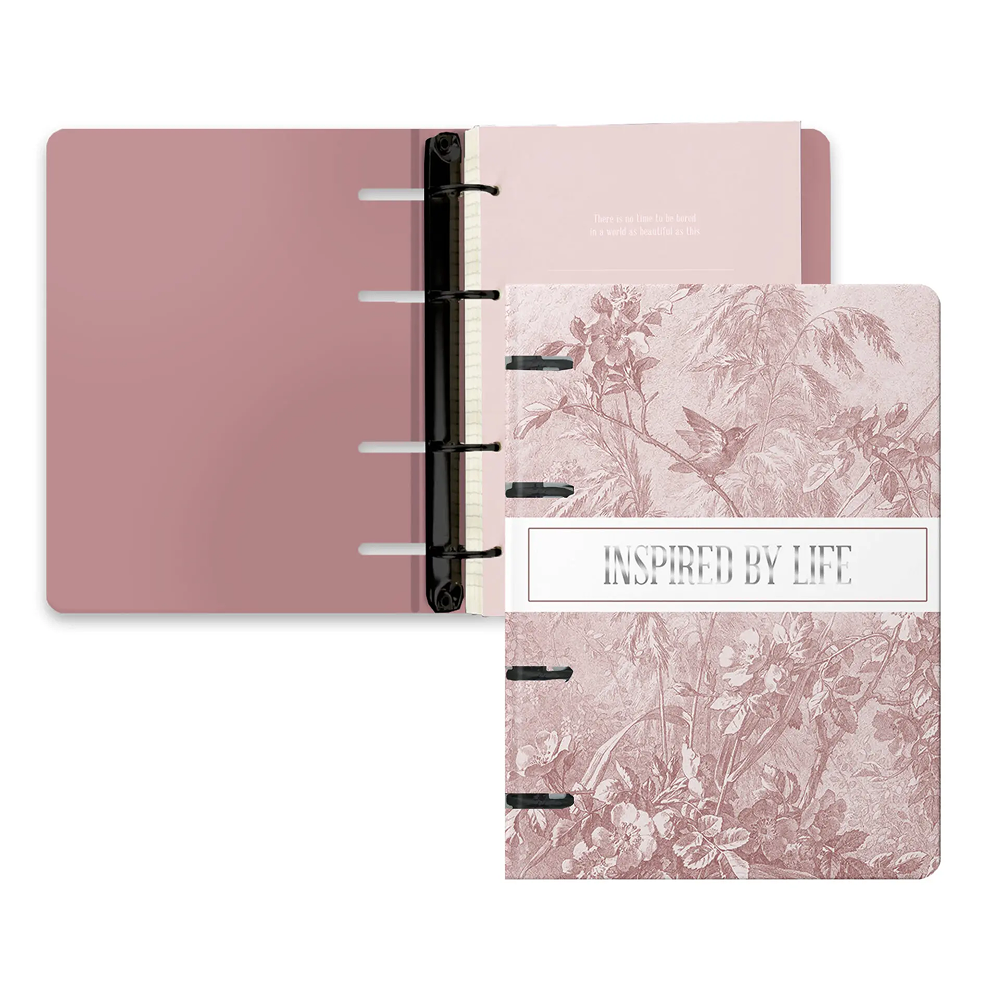 Тетрадь "Floreale. Cedar Rose", А4, 120 листов, клетка, на кольцах, розовый