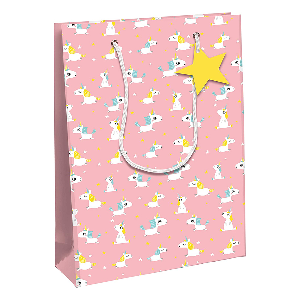 Пакет бумажный подарочный "Excellia. Unicorn", 26.5x14x33 см