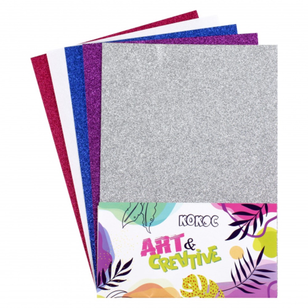 Бумага цветная "200738", А4, 5 цветов, 5 листов, ассорти 