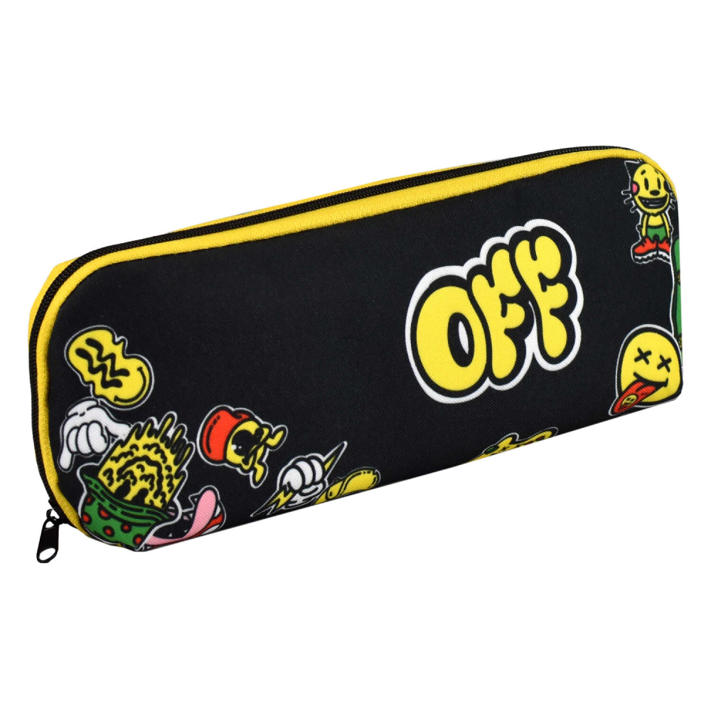 Пенал Феникс+ "Смайлики" 1 отделение, черный