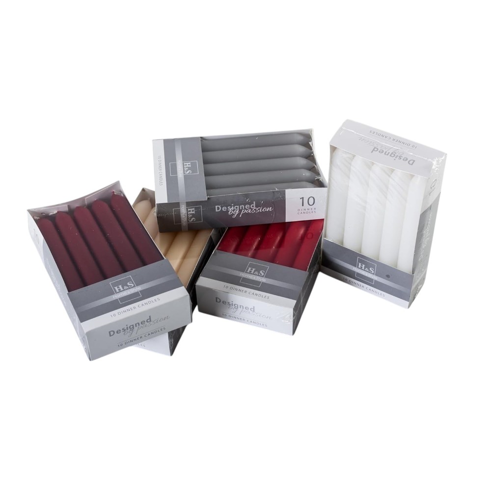 Набор свечей столовых "Donau Home", 170 мм 10шт/уп., лак, белый - 4