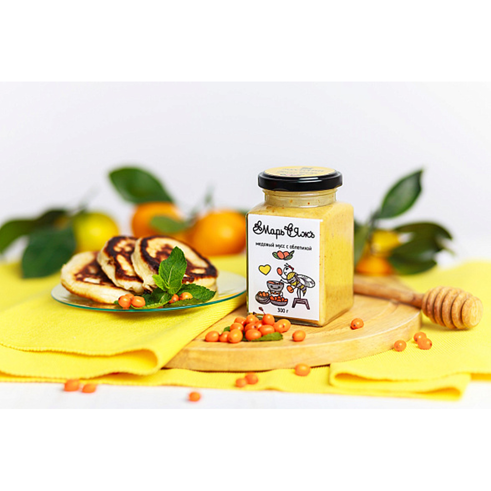 Медовый мусс "МарьЯжъ" с облепихой, 300 гр 