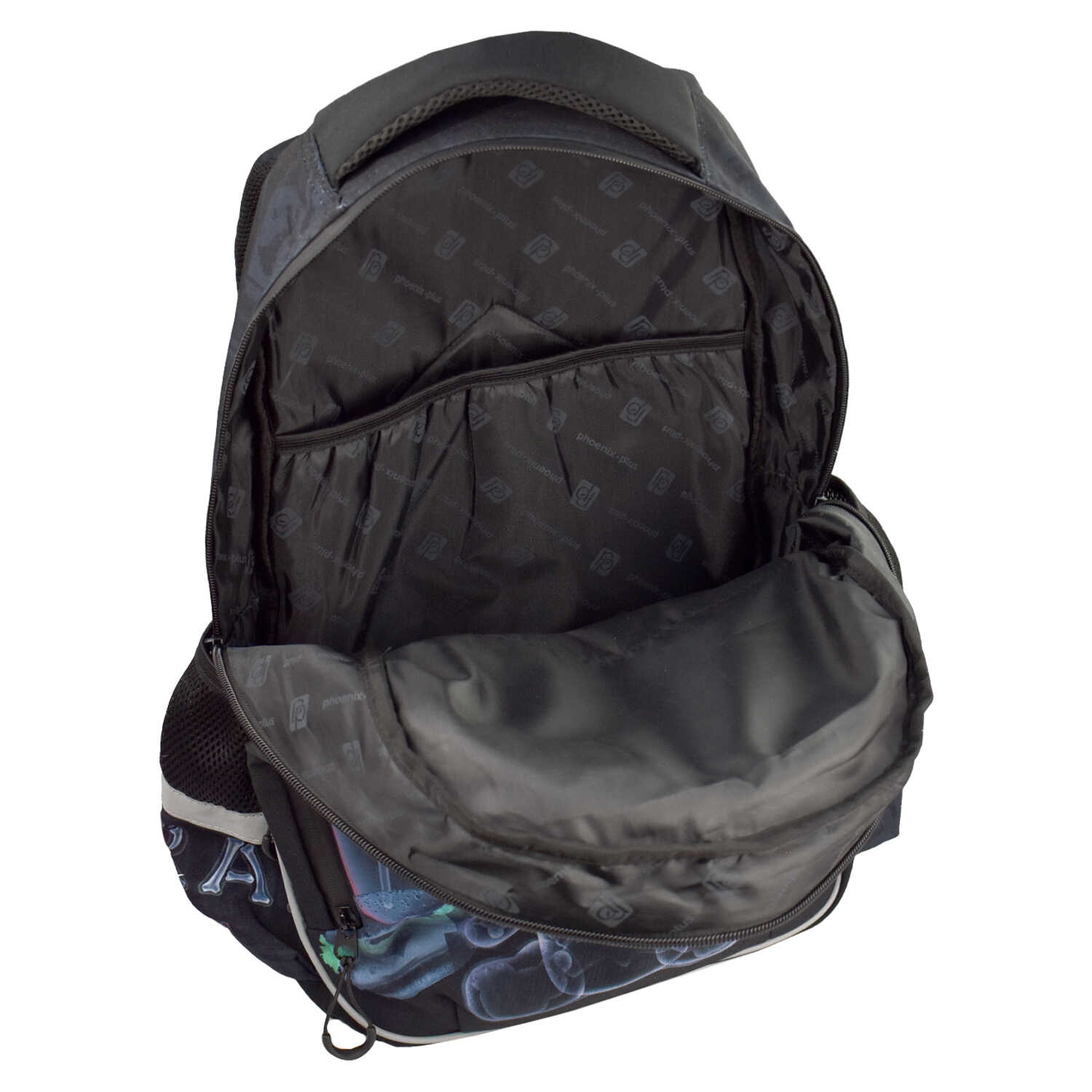 Рюкзак молодежный Феникс+ "Рентген"с уплотненной спинкой, черный - 8