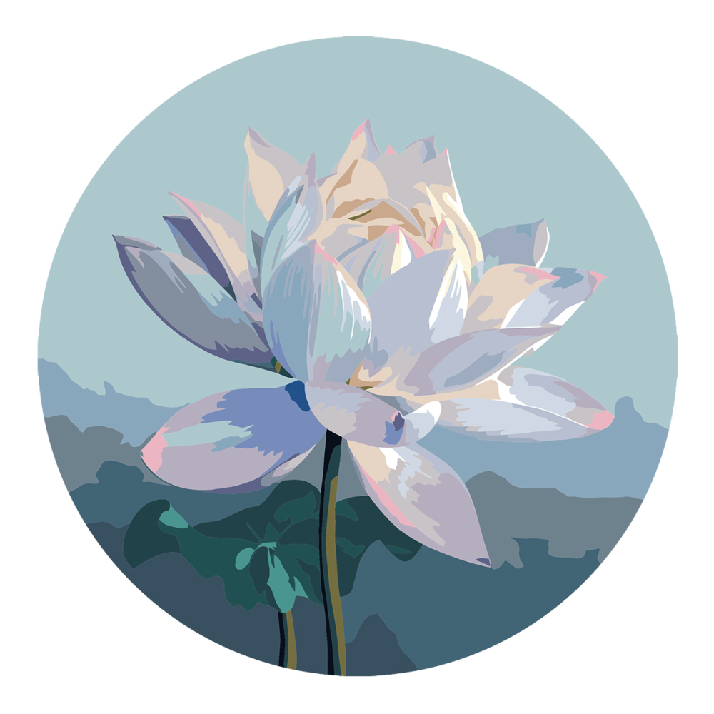 Набор для творчества "Цветок лотоса", 30 см, красками по номерам