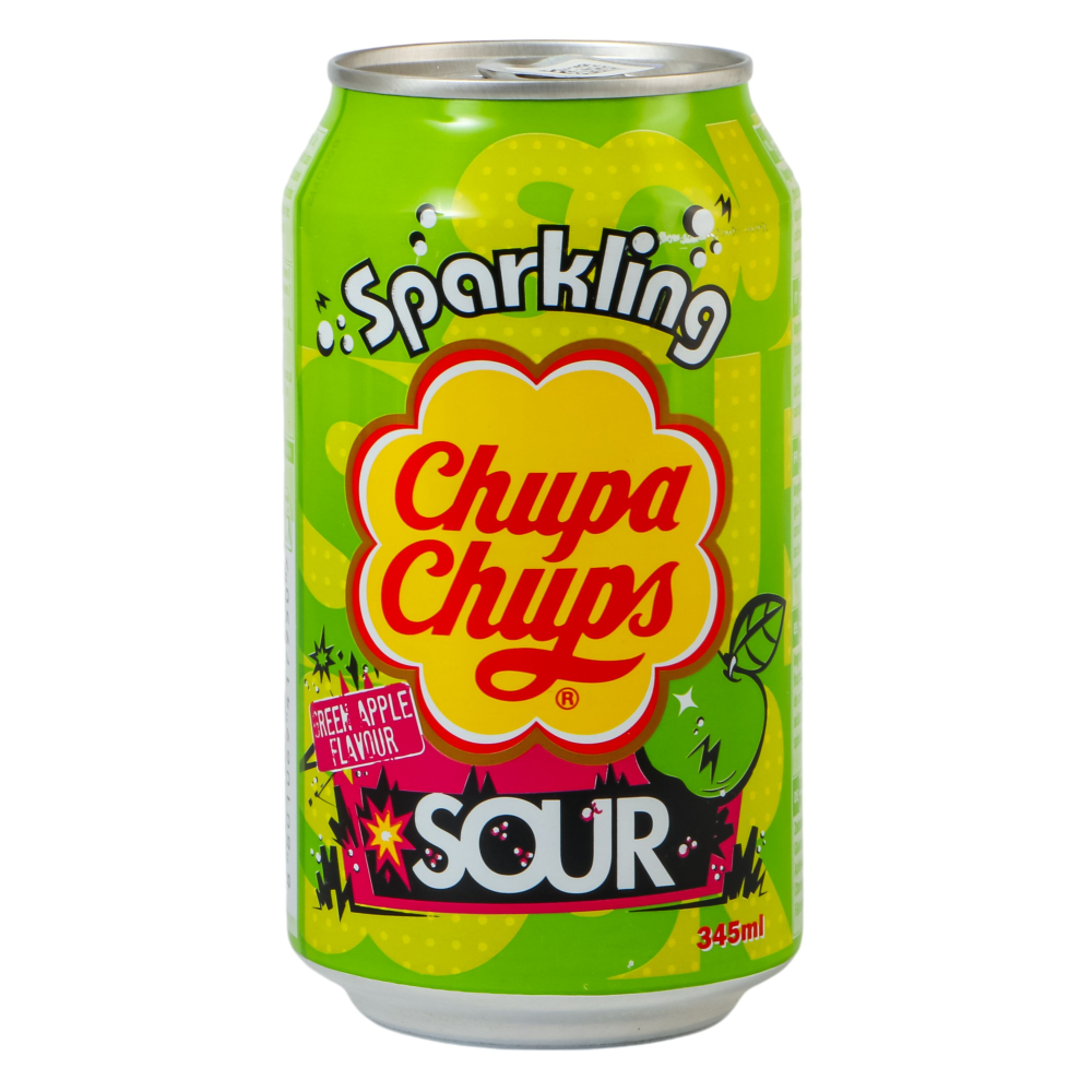 Напиток "Chupa Chups Sparkling", вкус кислое яблоко, 345 мл