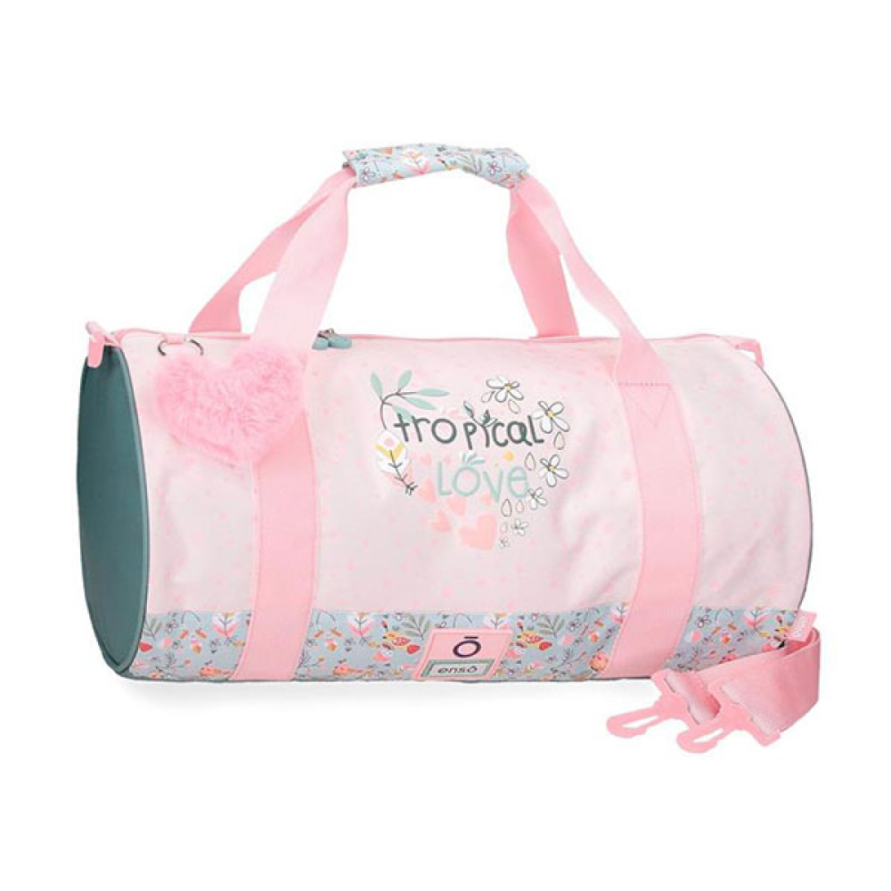 Сумка дорожная "Tropical Love", полиэстер, розовый