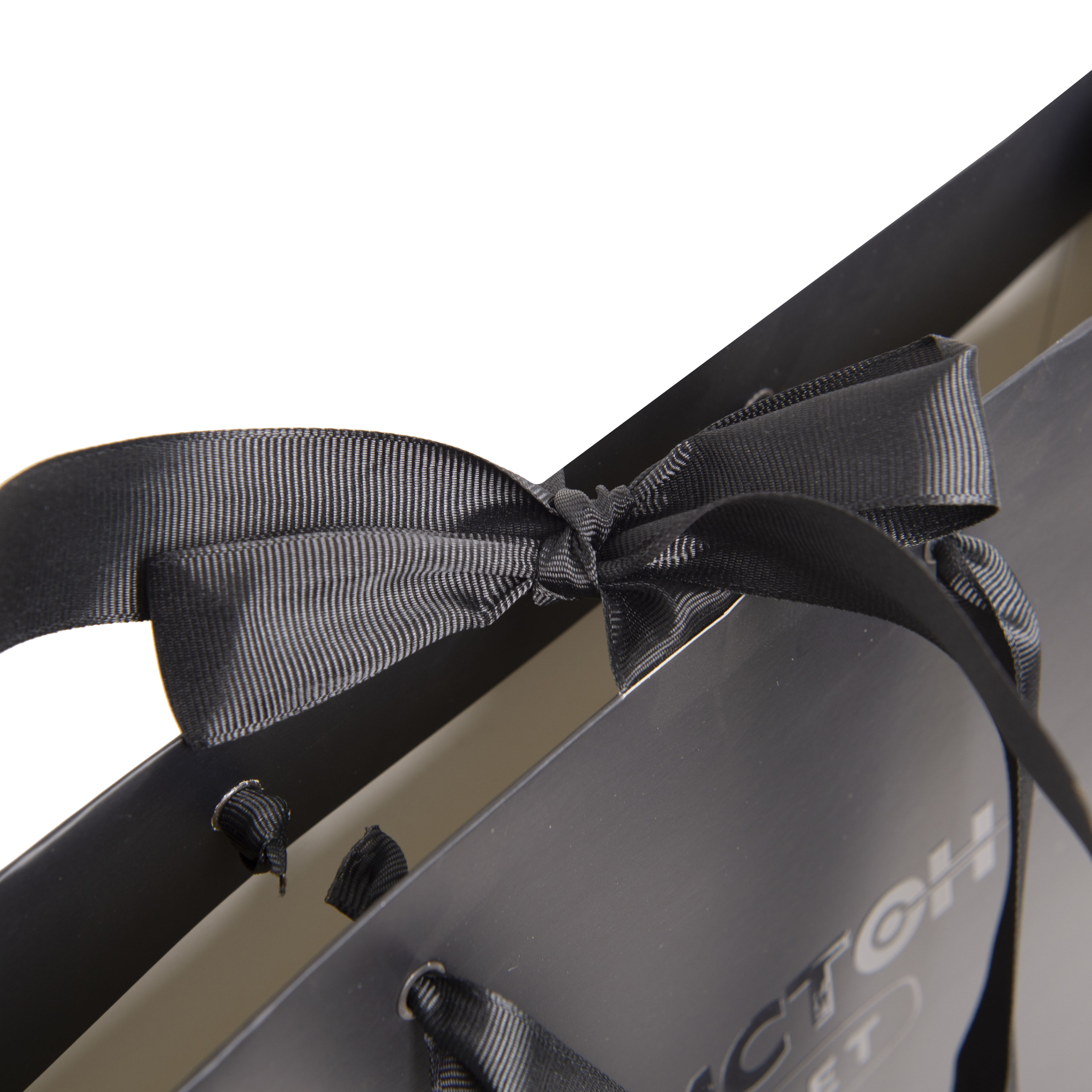 Пакет бумажный "Офистон Маркет", 32x23x8 см, черный - 3