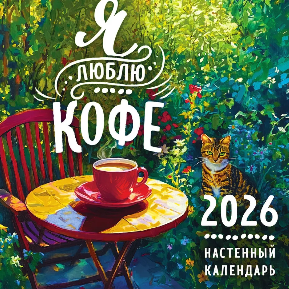 Календарь настенный перекидной "Я люблю кофе" на 2026 год