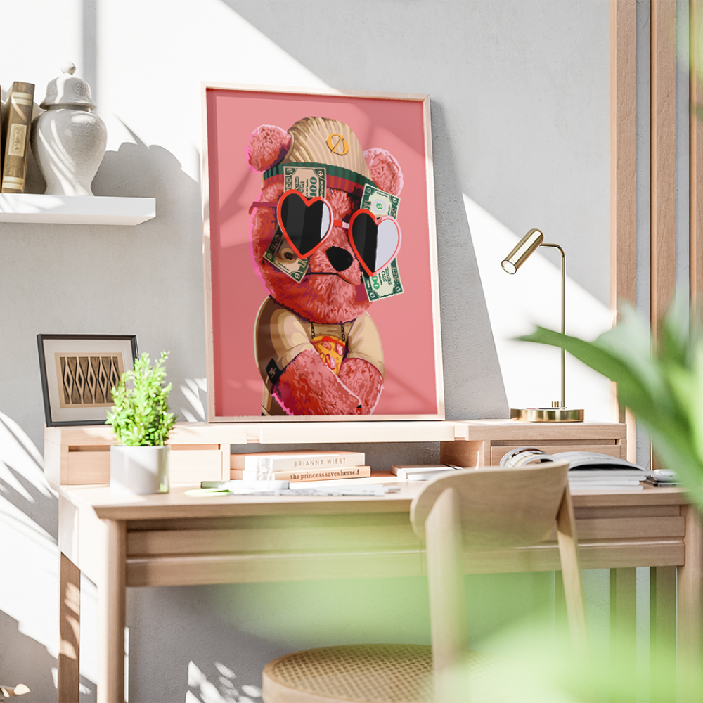 Картина по номерам "Мишка Тедди с долларами" - 5