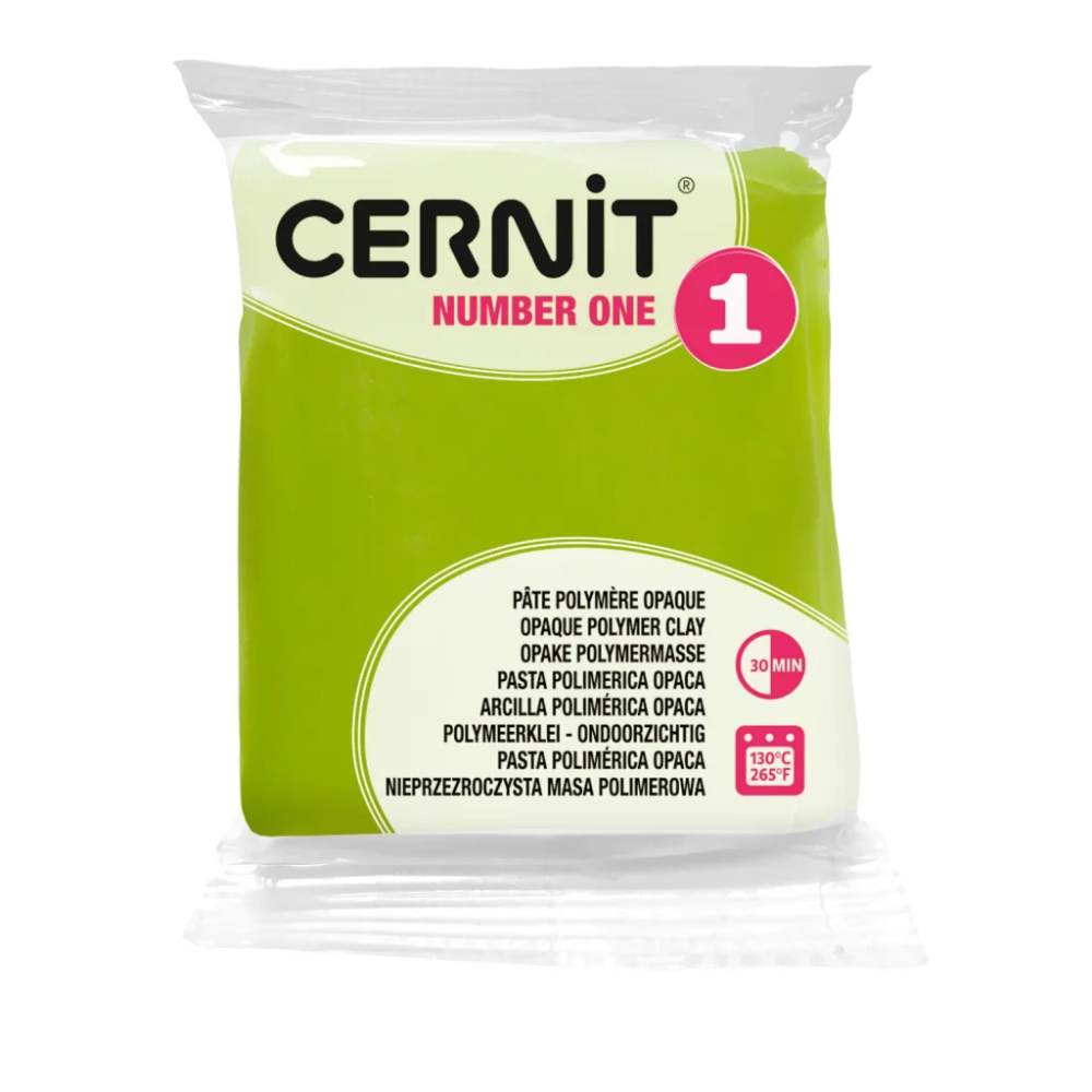 Полимерная глина "Cernit № 1 (Number One)", 56 г, 601 лаймовый зеленый
