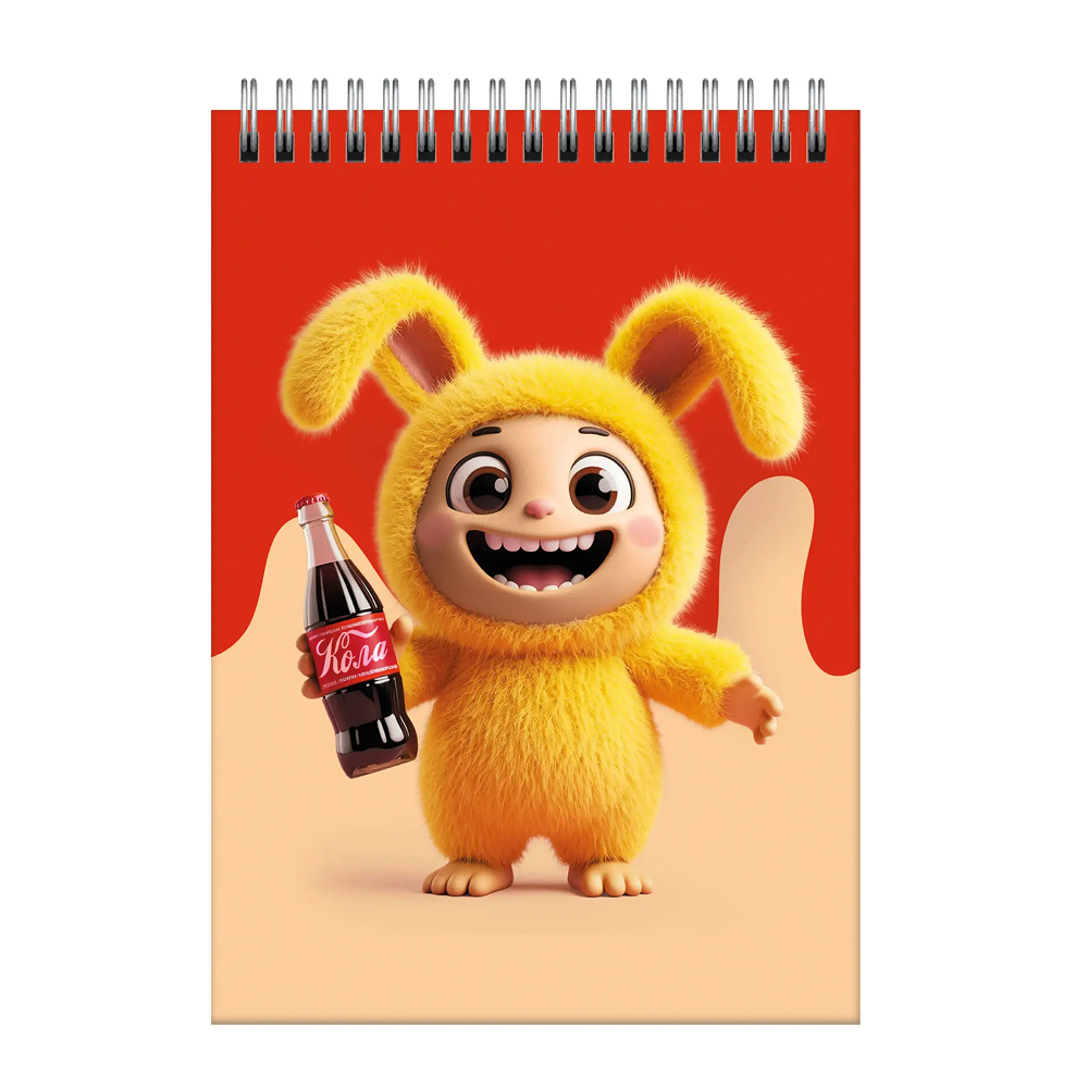 Блокнот "Улыбашки.1", A6, 60 листов, клетка, оранжевый