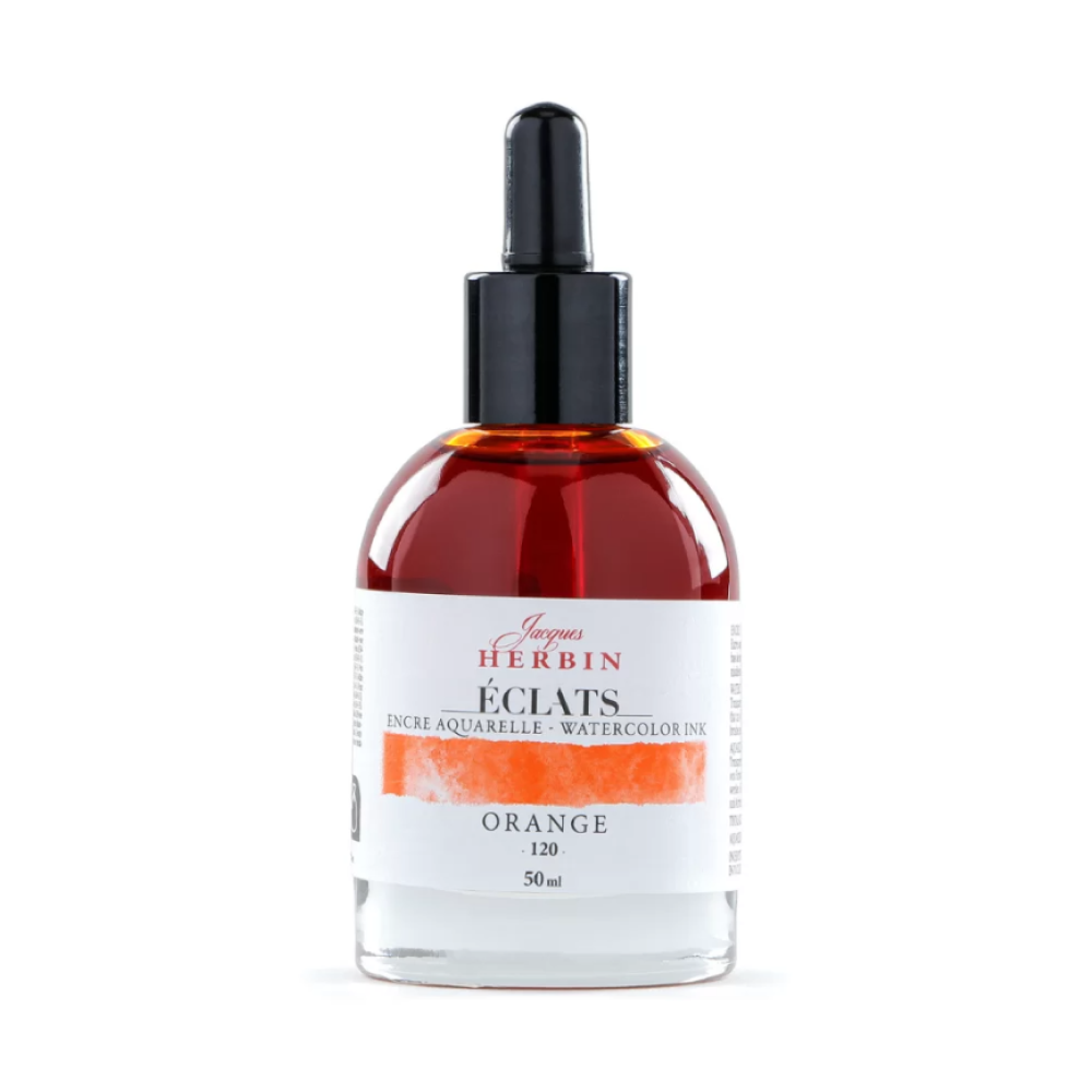 Чернила акварельные "Herbin. Eclats", оранжевый, 50 мл.
