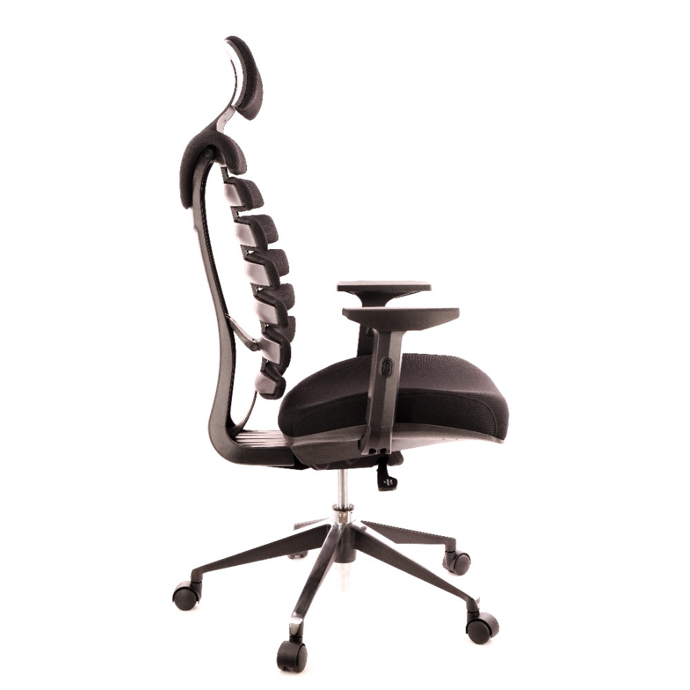 Кресло для руководителя EVERPROF "Ergo", ткань, алюминий, черный - 3