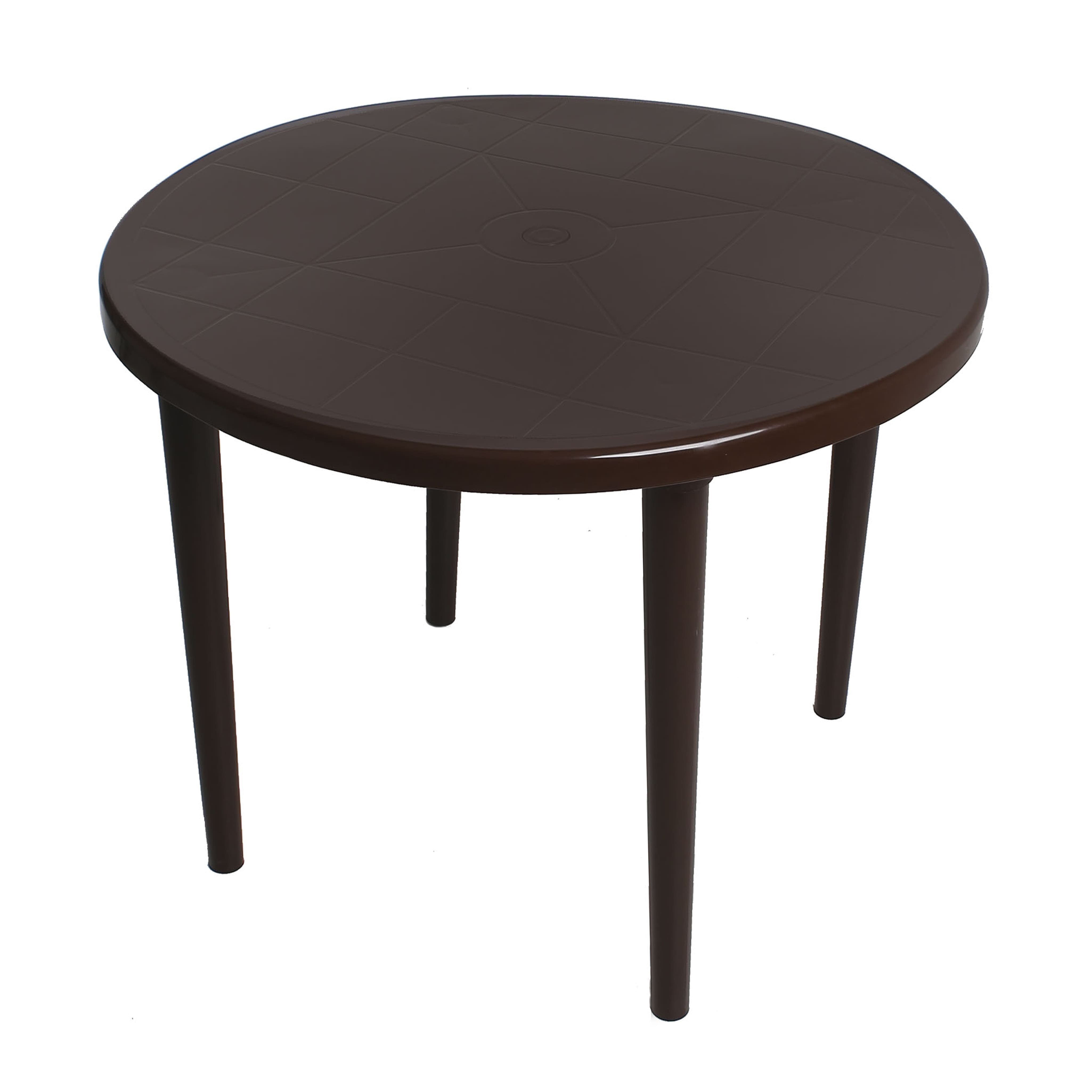 Стол круглый, 900х900х710 мм, пластик, шоколадный