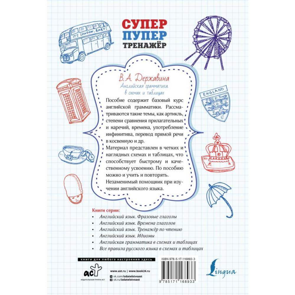 Книга "Английская грамматика в схемах и таблицах", Державина В. - 8