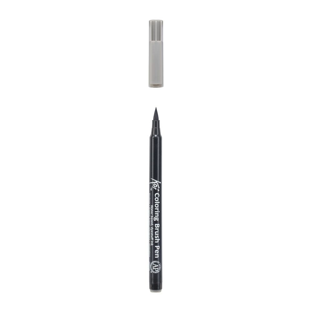 Маркер акварельный "Koi Color Brush", холодный темно-серый - 3