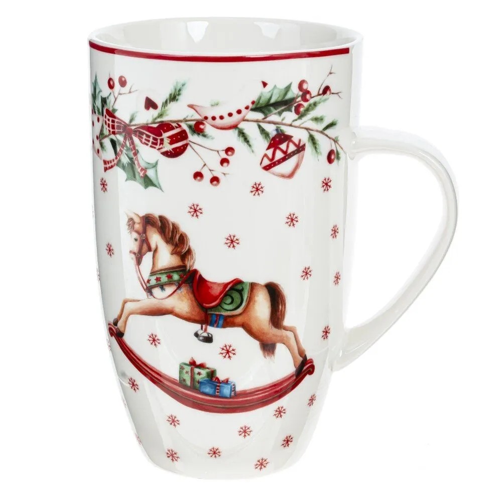 Кружка "793996" керамика, 700 мл, белый-красный