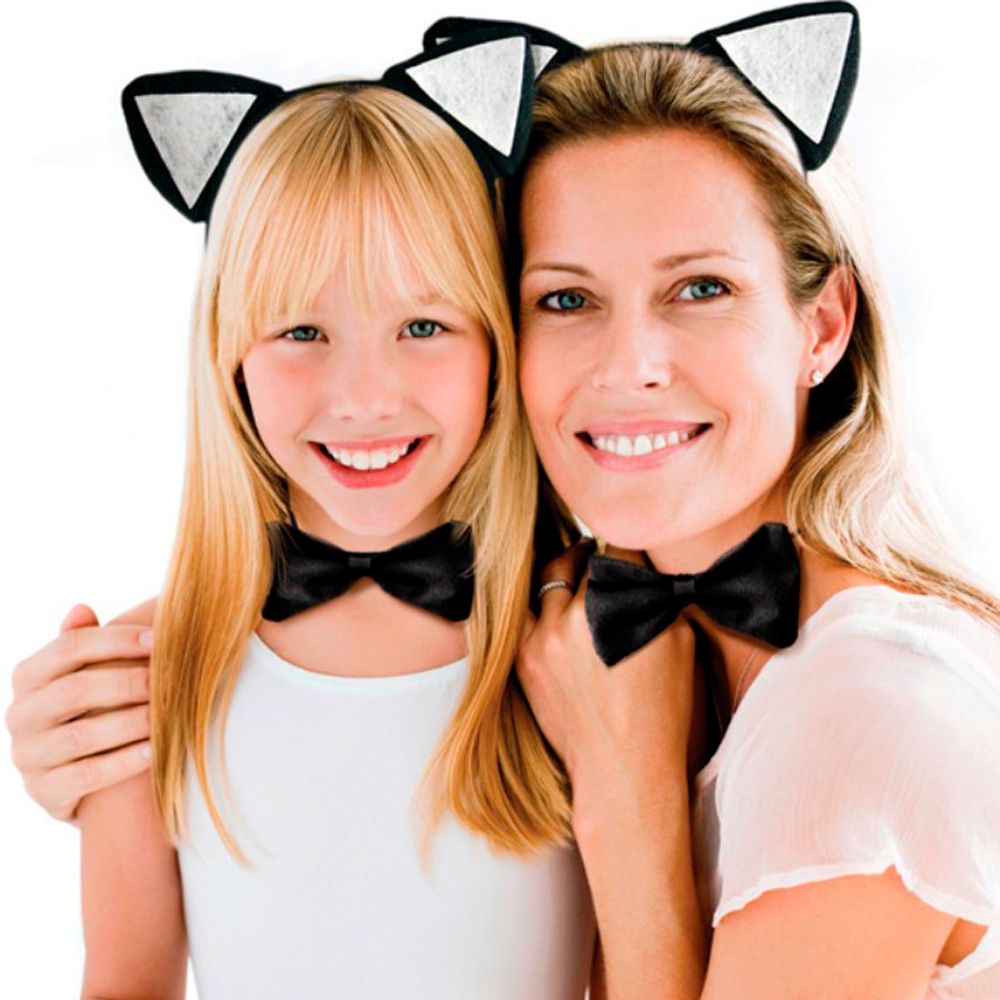 Украшение "Котенок" (ободок, бабочка, хвост), черный - 3